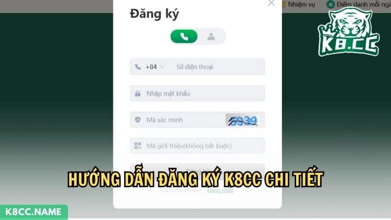 Các bước đăng ký K8CC đầy đủ